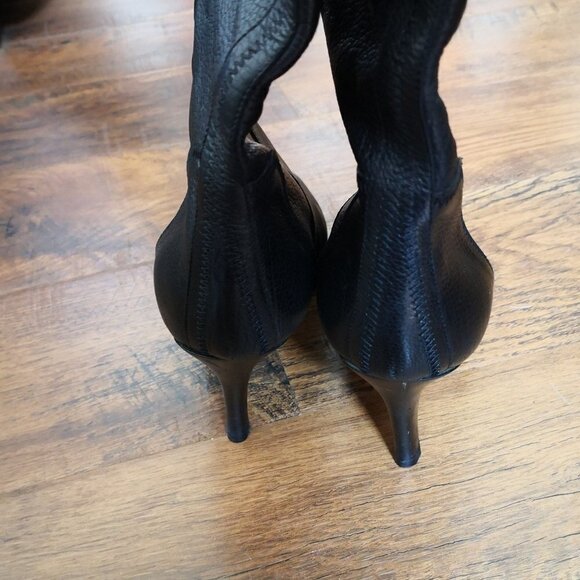 Franklin Elman Italy Soft Leather Knee High Boots Black Size US 9 EU 40 - Picture 8 of 12